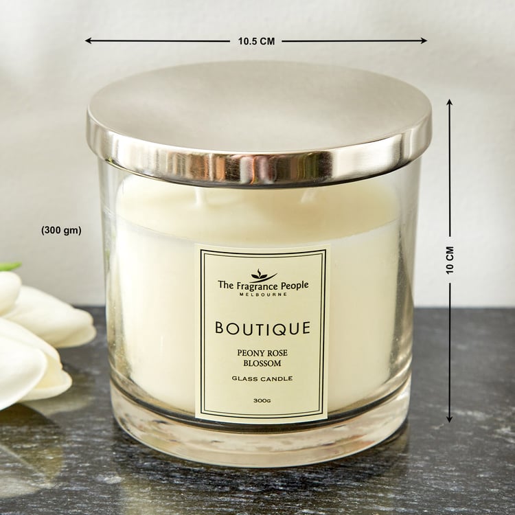 Boutique Peony Rose Blossom Scented Jar Candle