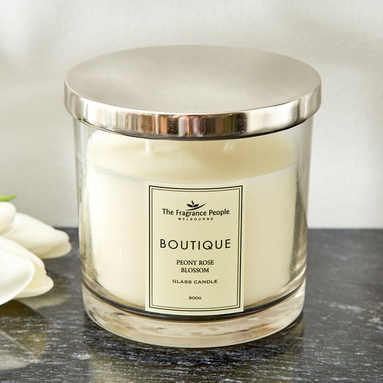 Boutique Peony Rose Blossom Scented Jar Candle