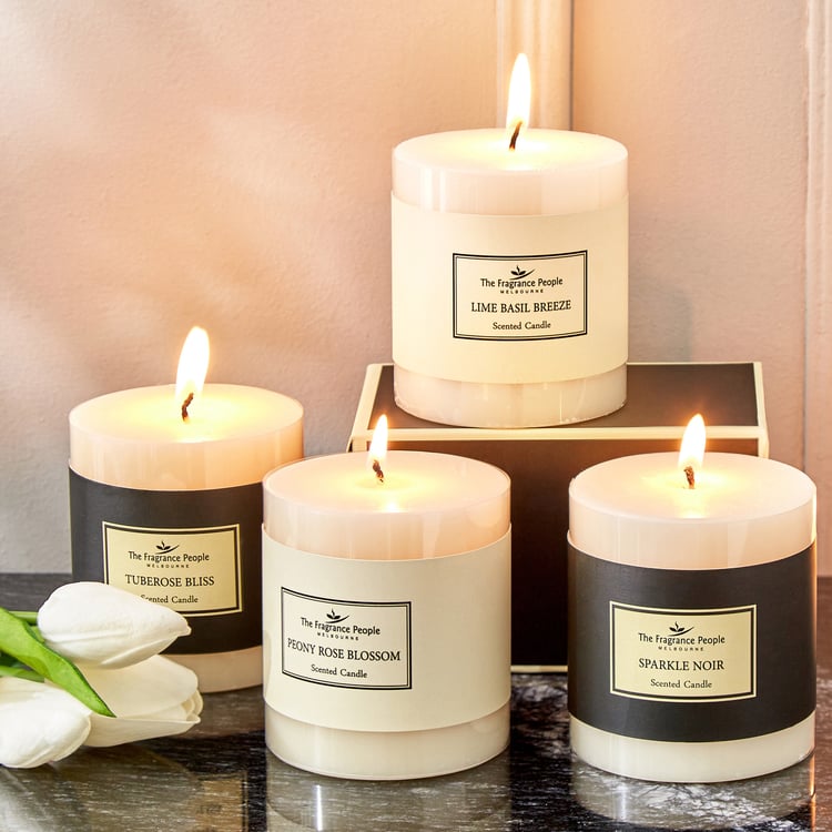 Boutique Lime Basil Breeze Scented Pillar Candle