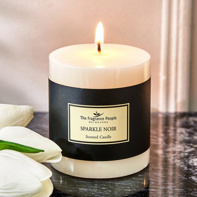 Boutique Sparkle Noir Scented Pillar Candle