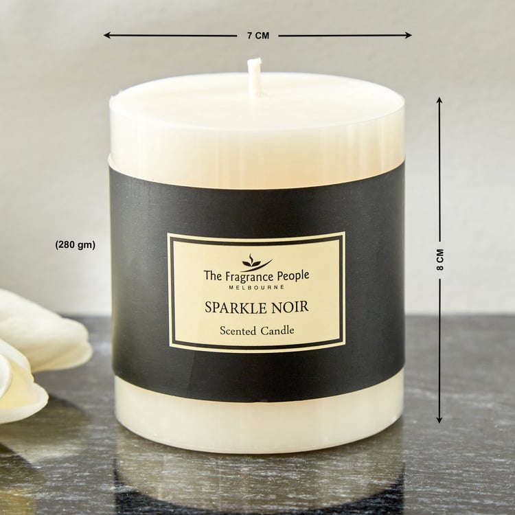 Boutique Sparkle Noir Scented Pillar Candle