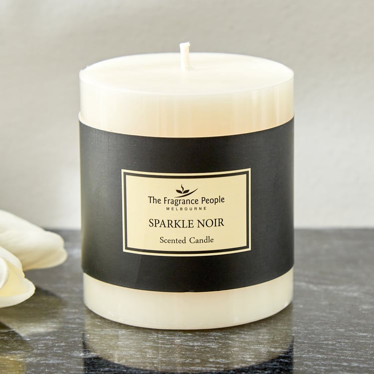 Boutique Sparkle Noir Scented Pillar Candle