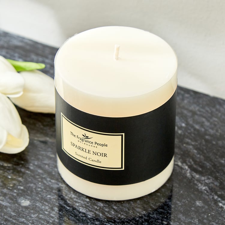 Boutique Sparkle Noir Scented Pillar Candle