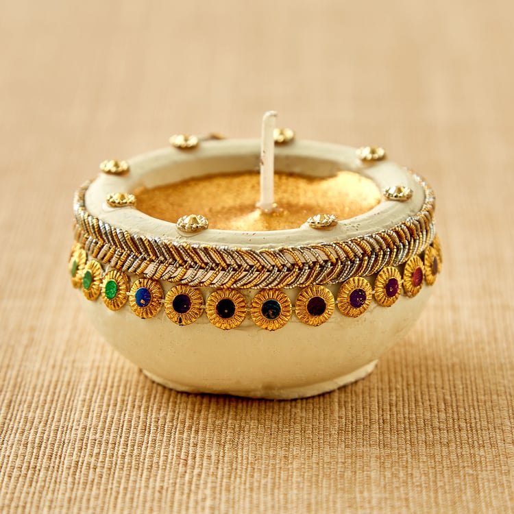 Utsav Set of 4 Clay Handi Diyas