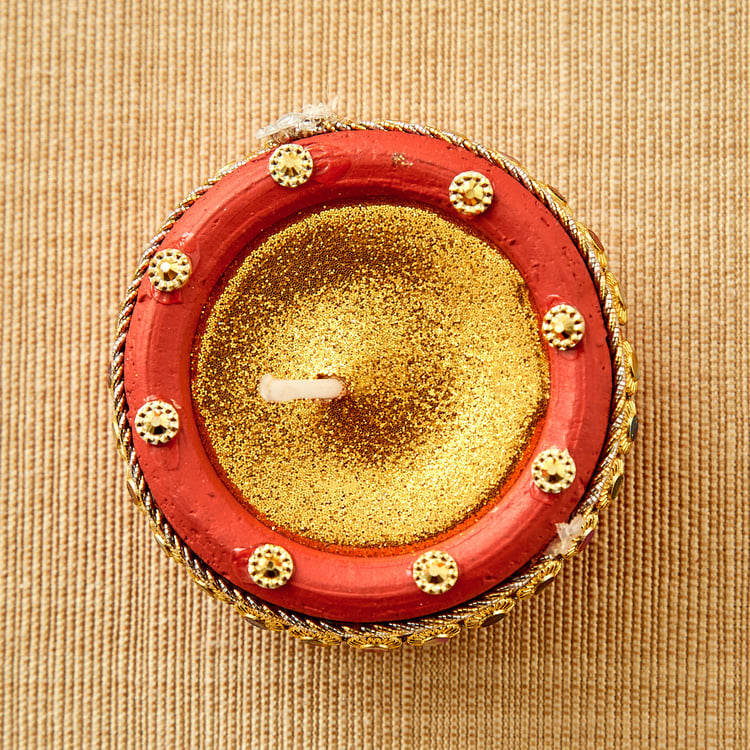 Utsav Set of 4 Clay Handi Diyas