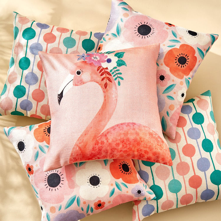 Vera Swan Set of 5 Printed Cushion Cover - 40x40cm