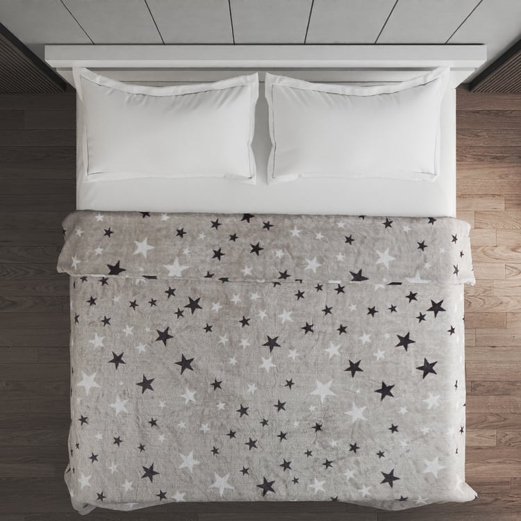 Slate Kids Star Printed Double Blanket