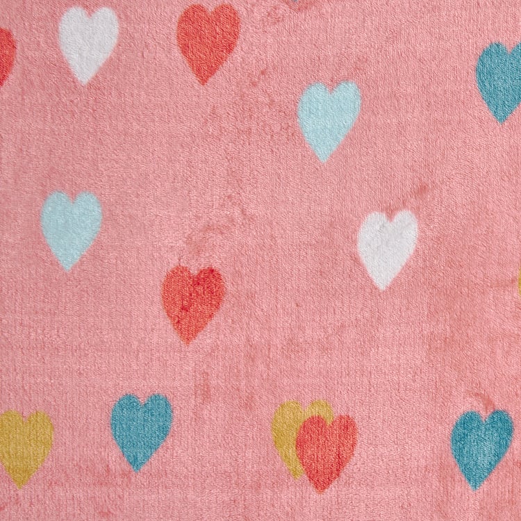 Slate Kids Hearts Printed Double Blanket