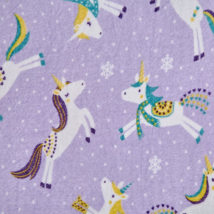 Slate Kids Story Unicorn Print Double Blanket