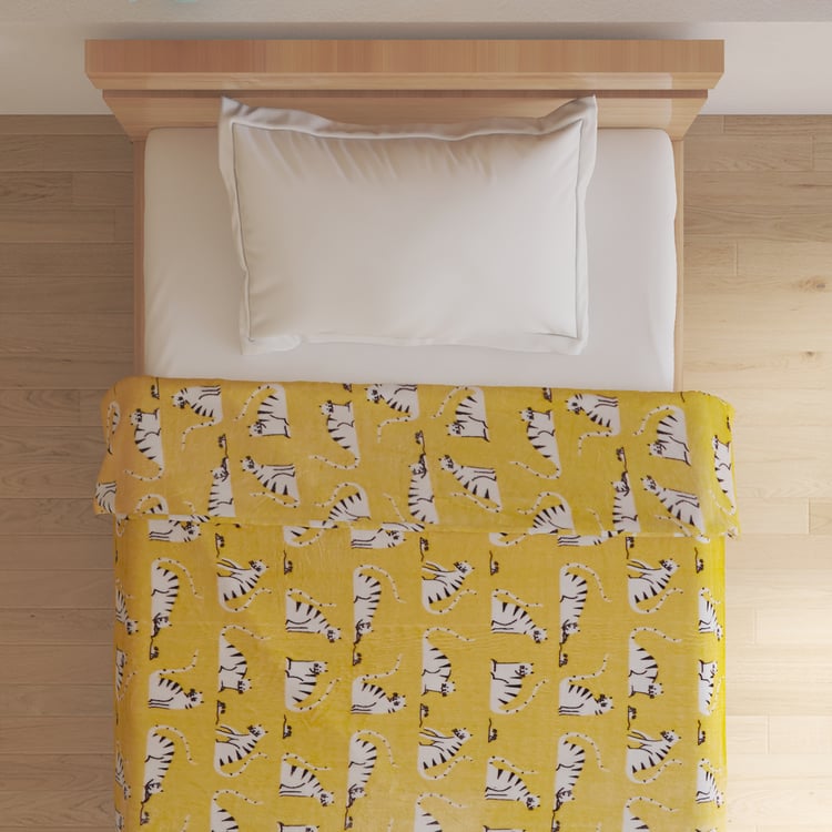 Slate Kids Cat Printed Single Blanket