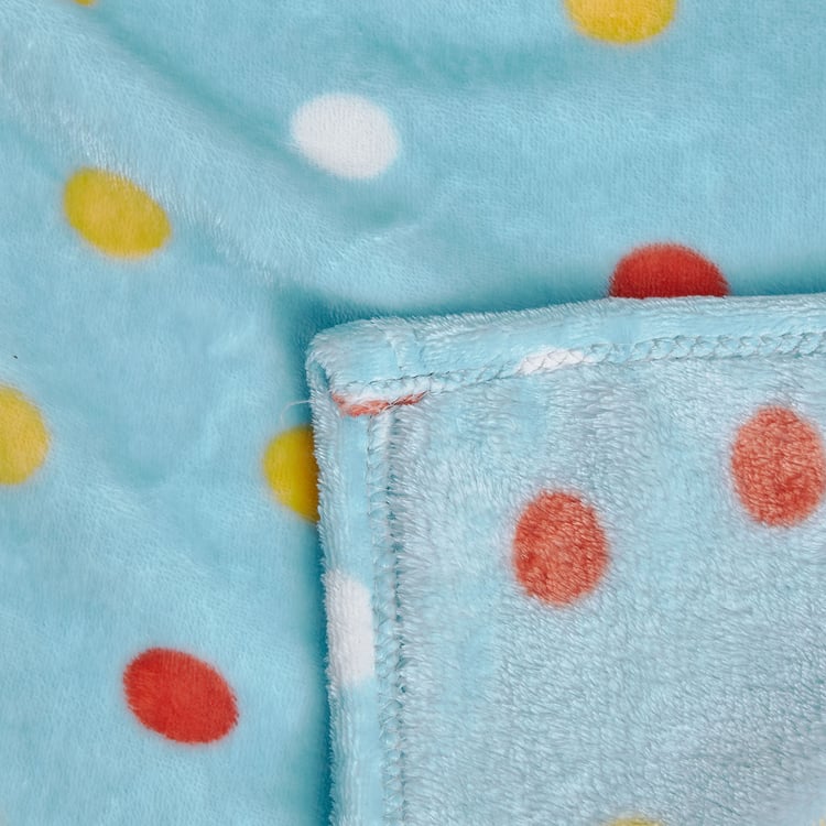 Slate Kids Polka Dot Printed Double Blanket