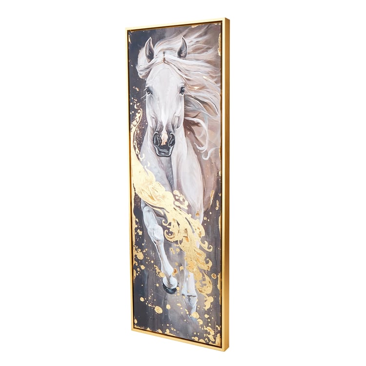 Artistry Canvas Running Horses Picture Frame - 32x92cm