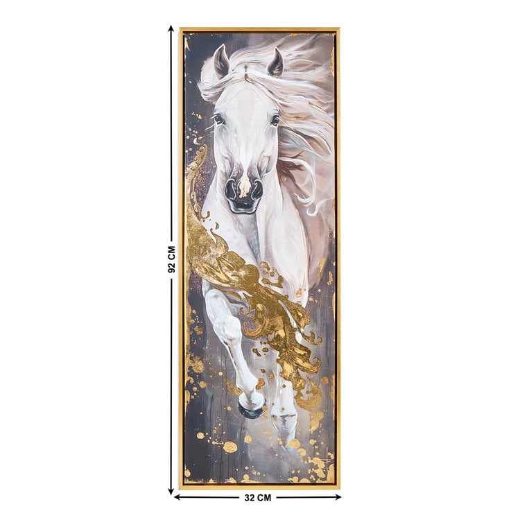 Artistry Canvas Running Horses Picture Frame - 32x92cm