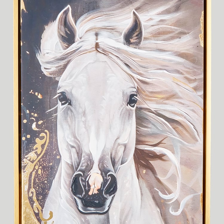 Artistry Canvas Running Horses Picture Frame - 32x92cm