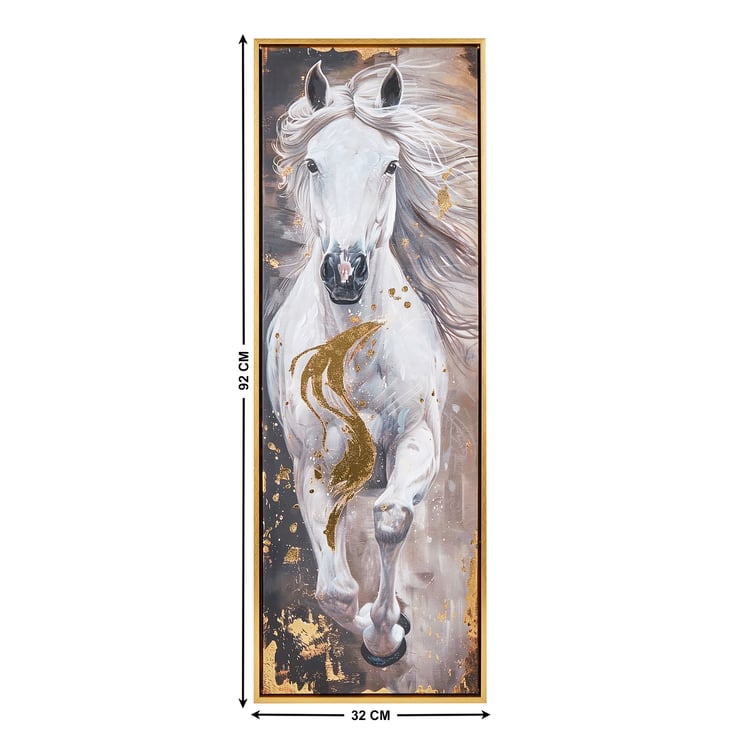 Artistry Canvas Running Horse Picture Frame - 32x92cm