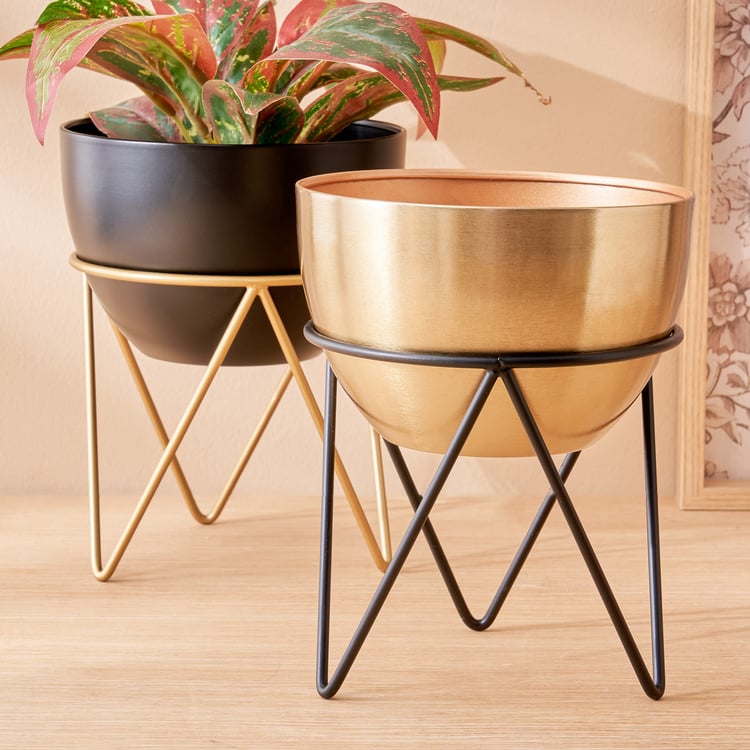 Gloria Mostar Planter with Metal Stand - Small