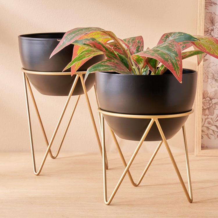 Gloria Mostar Planter with Metal Stand - Small