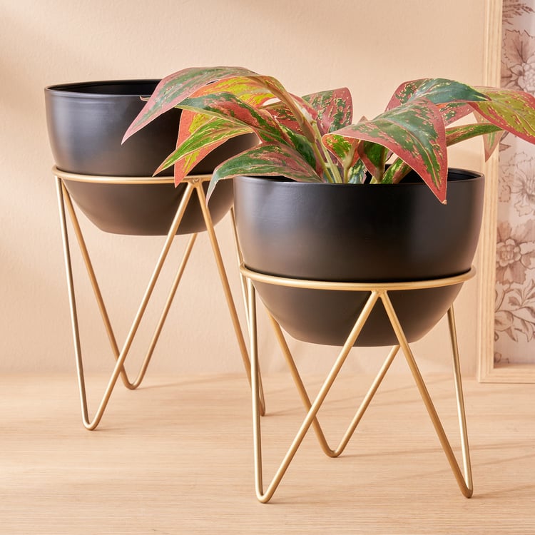 Gloria Mostar Planter with Metal Stand - Large