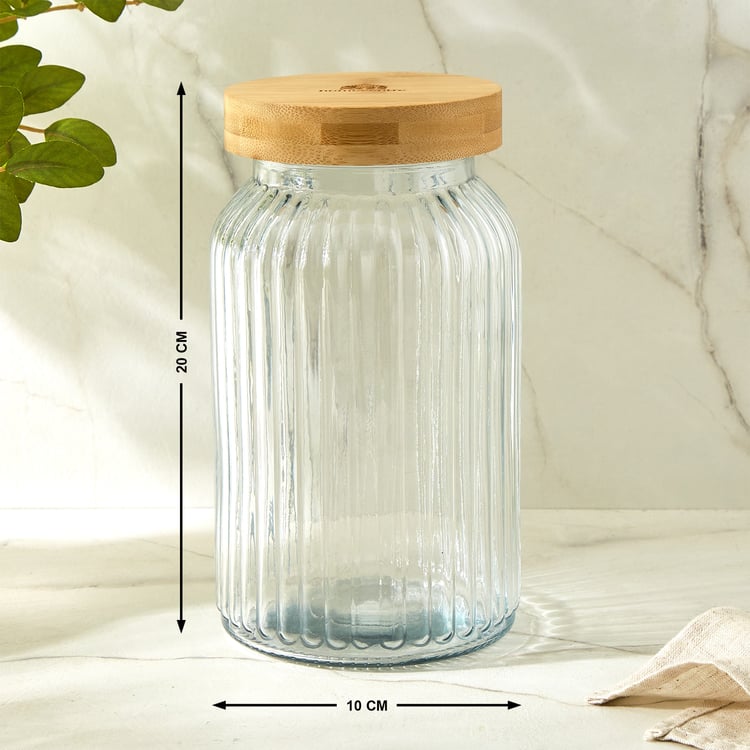 Vamos Prague Set of 4 Glass Storage Canister - 1.3L