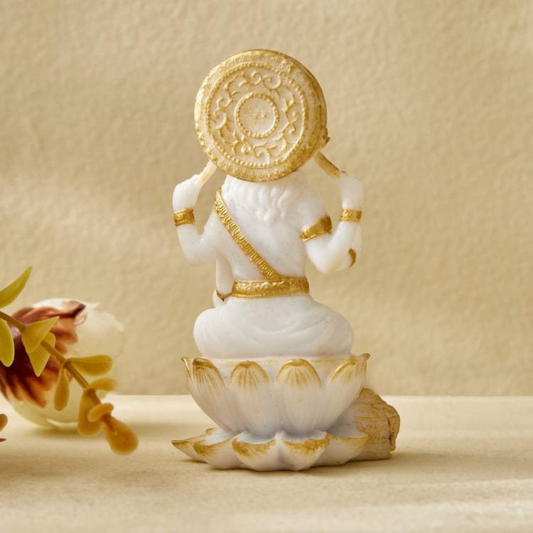 Dhayana Duri Set of 2 Polyresin Ganesha and Laxmi Figurines