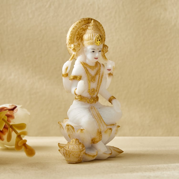 Dhayana Duri Set of 2 Polyresin Ganesha and Laxmi Figurines