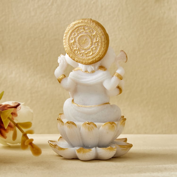Dhayana Duri Set of 2 Polyresin Ganesha and Laxmi Figurines