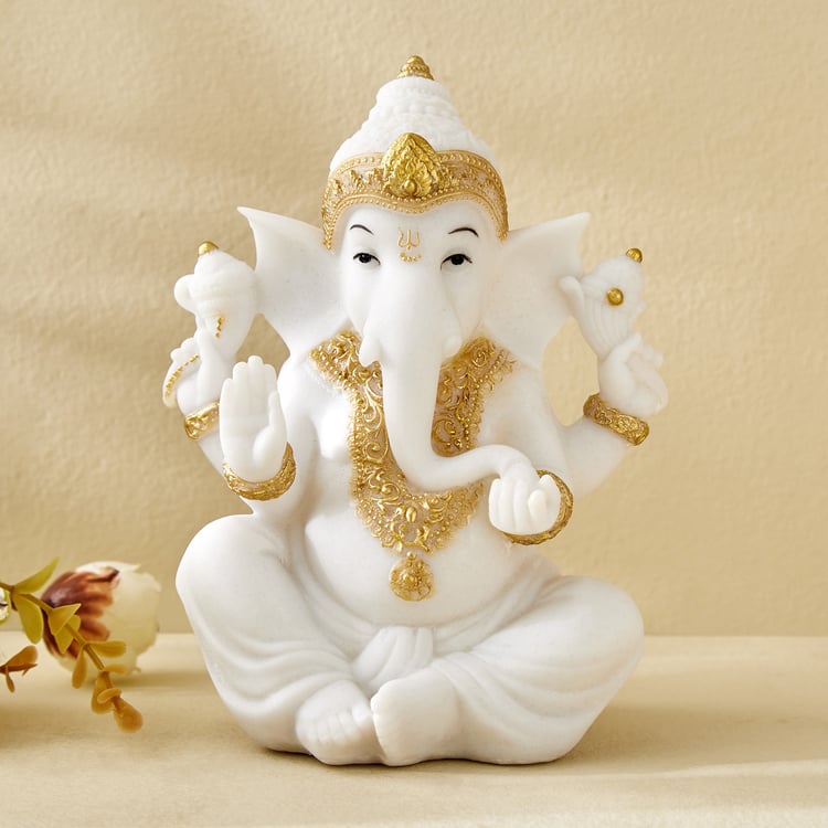 Dhayana Duri Polyresin Sitting Ganesha Figurine