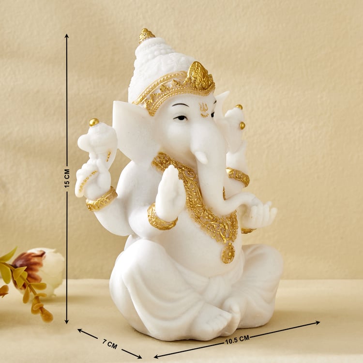 Dhayana Duri Polyresin Sitting Ganesha Figurine