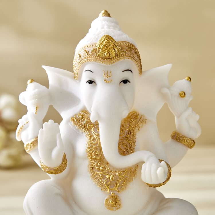 Dhayana Duri Polyresin Sitting Ganesha Figurine