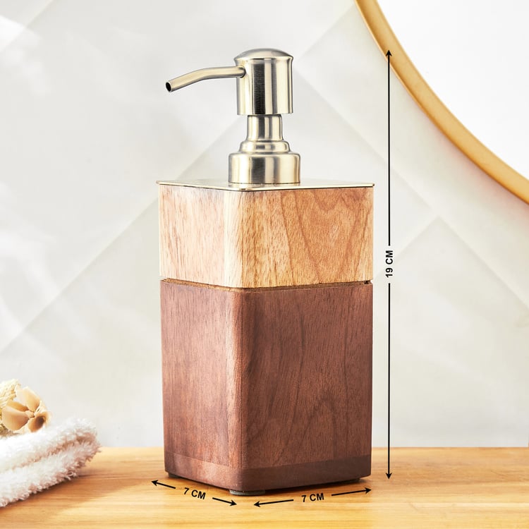 Panama Birch Wooden Soap Dispenser - 150ml