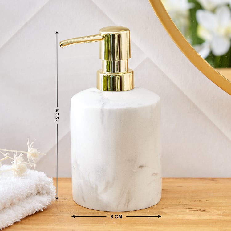 Aubree Marbel Polyresin Soap Dispenser - 320ml