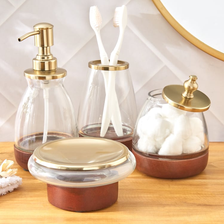 Panama Louvre Glass Cotton Jar