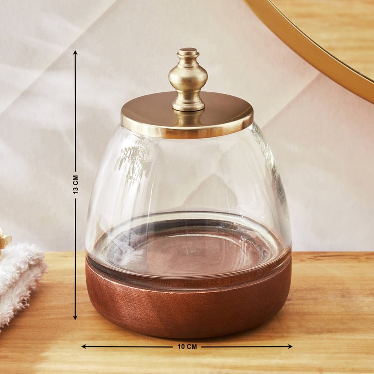 Panama Louvre Glass Cotton Jar