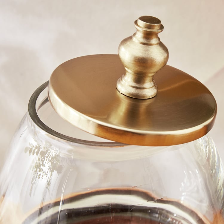 Panama Louvre Glass Cotton Jar