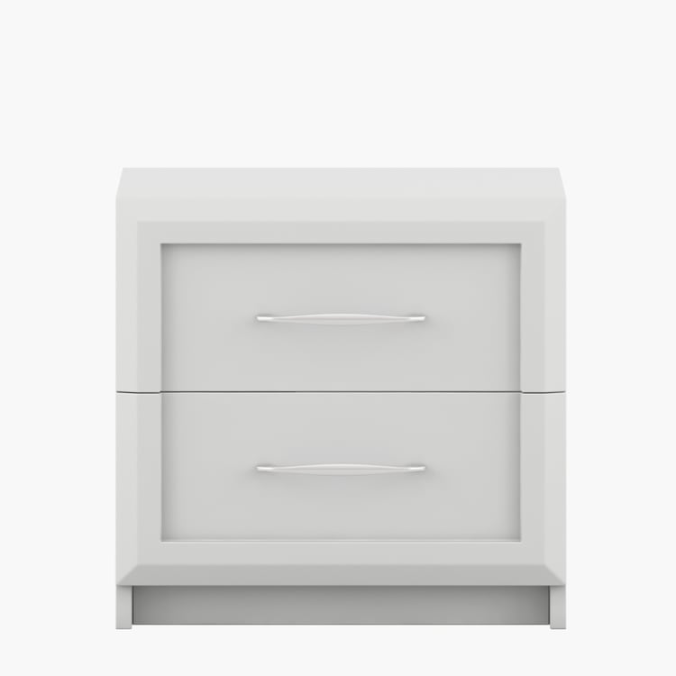 Helios Arctic Bedside Table - White