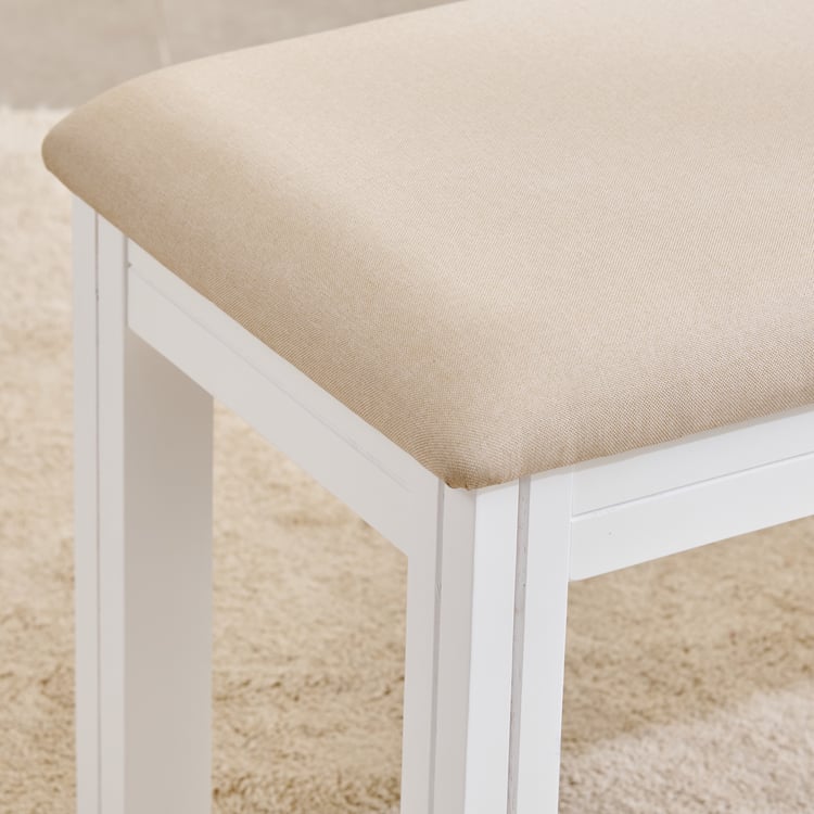 Montoya Fabric Dining Bench - White