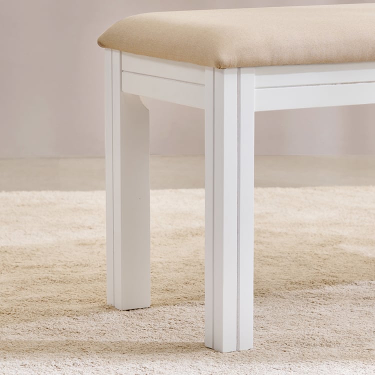 Montoya Fabric Dining Bench - White