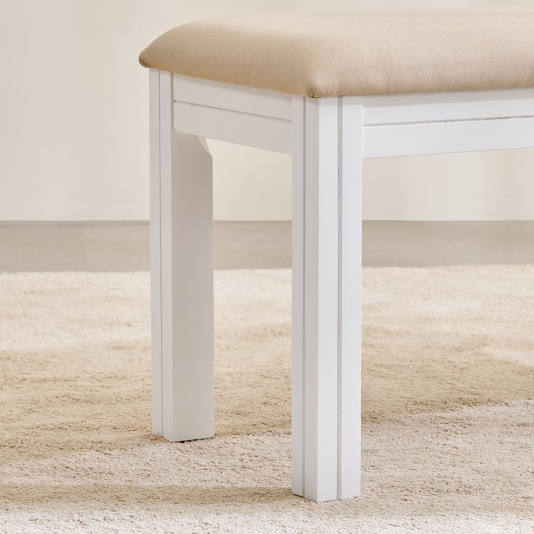 Montoya Fabric Dining Bench - White