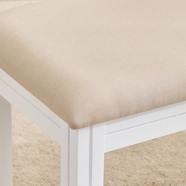 Montoya Fabric Dining Bench - White