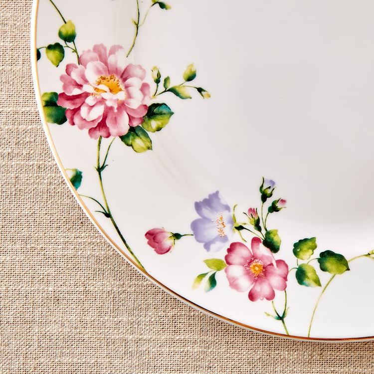 Lucas Hollyhock Bone China Printed Dinner Plate - 27cm