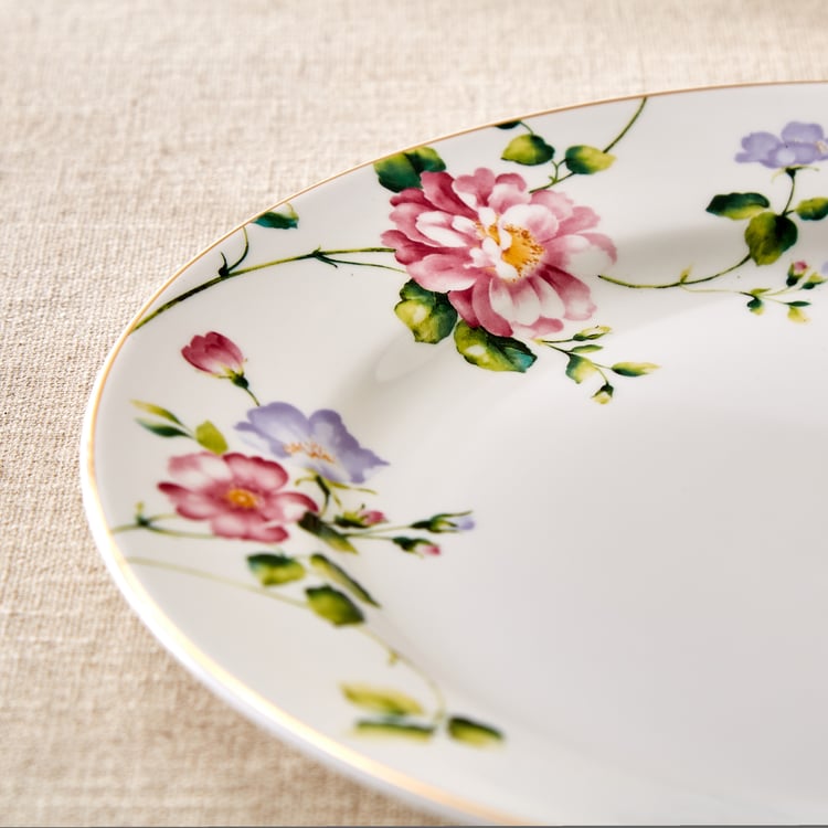 Lucas Hollyhock Bone China Printed Dinner Plate - 27cm