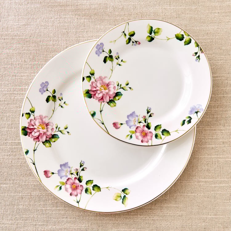 Lucas Hollyhock Bone China Printed Side Plate - 19cm