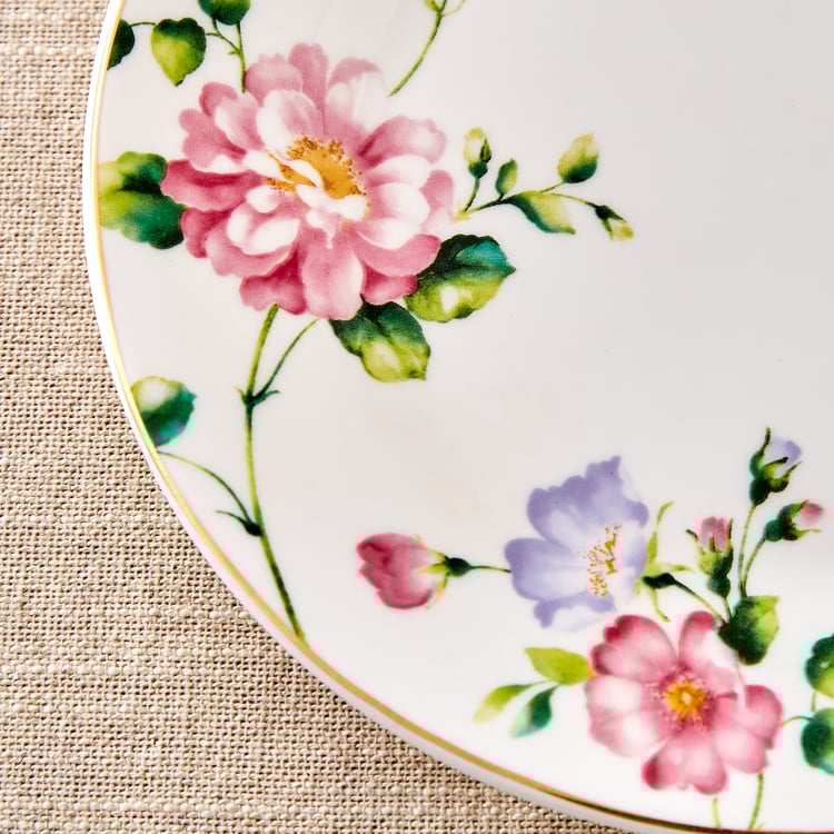 Lucas Hollyhock Bone China Printed Side Plate - 19cm