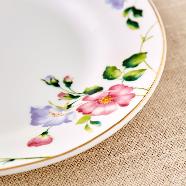 Lucas Hollyhock Bone China Printed Side Plate - 19cm