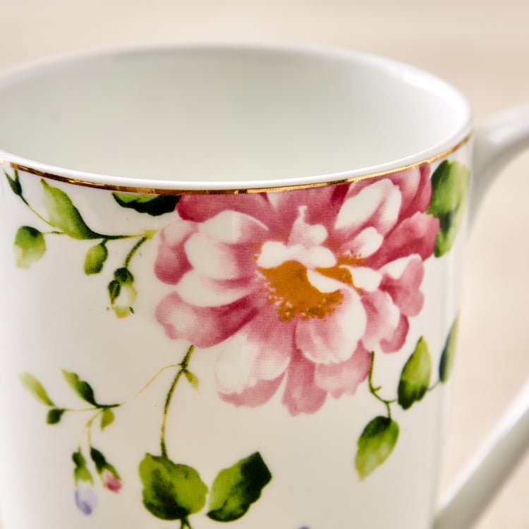 Lucas Hollyhock Bone China Printed Mug - 340ml