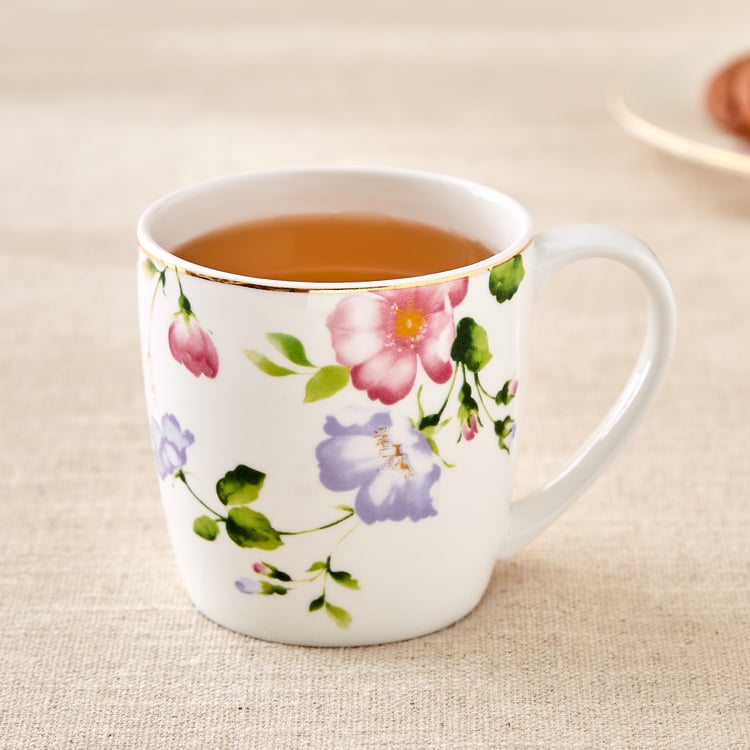 Lucas Hollyhock Bone China Printed Mug - 240ml