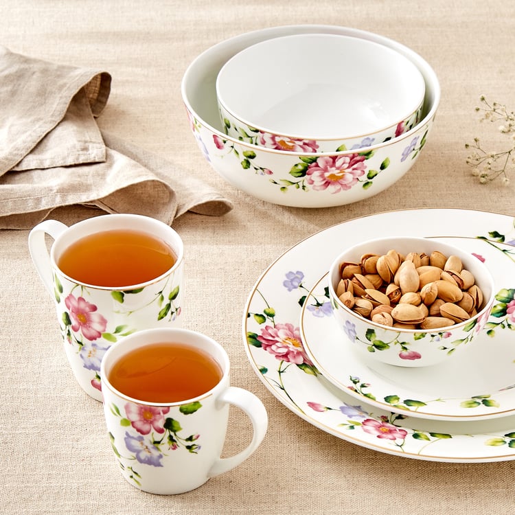 Lucas Hollyhock Bone China Printed Mug - 240ml