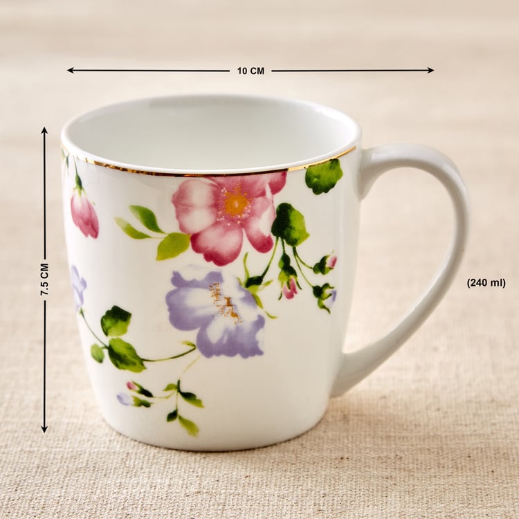 Lucas Hollyhock Bone China Printed Mug - 240ml