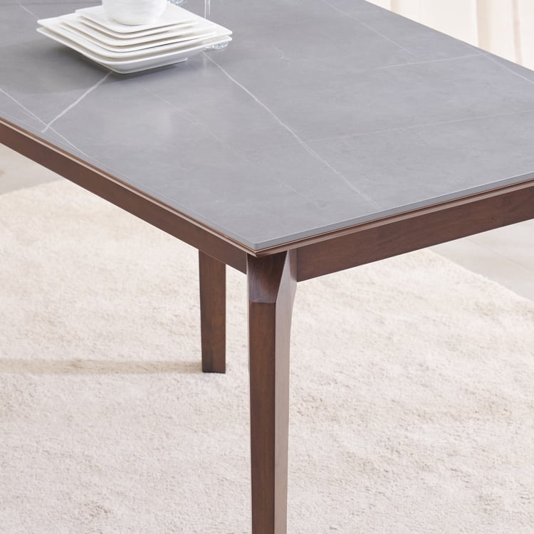 Falcon Ceramic Top 4-Seater Dining Table - Grey