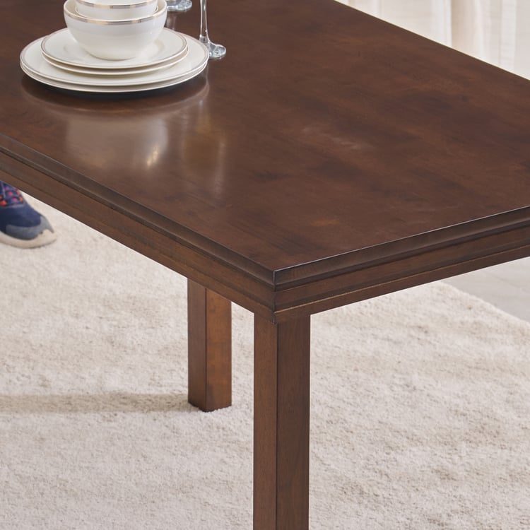 Hercules Solid Wood 4-Seater Dining Table - Walnut